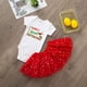 thumbnail image 4 of Conjunto de tutú y body navideño personalizado para bebé, vestido con nombre personalizado, mono de manga corta para niña, falda, atuendo de fiesta para niña, 4 of 5