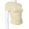 thumbnail image 5 of frariair ​Ladies Slim Fit Stretch Knit Top With Elasticated Hem For Sexy Date Night And Club Wear Essentials​ Beige, 5 of 6