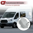 thumbnail image 3 of Unique Bargains 1 Pcs Engine Oil Cooler for Ford Transit Platform Chassis Box Bus 2.4 2006-2014 Aluminum Alloy Silver Tone Transmission Oil Cooler Trans Cooler, 3 of 6