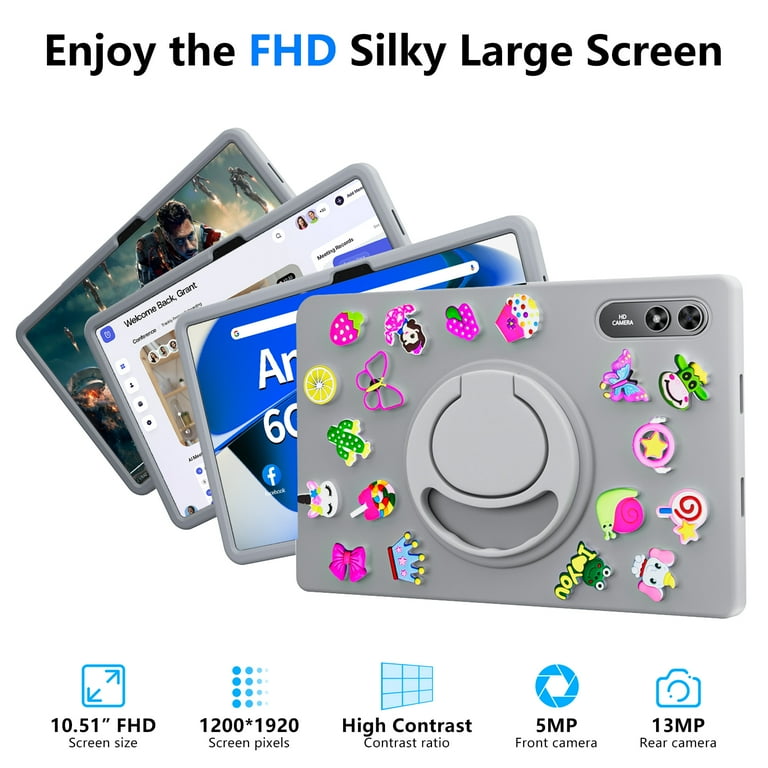 SGIN Android 13 Tablet 10.51 inch with 6GB RAM 128GB ROM, Octa