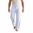 thumbnail image 4 of YABCSAZ Mens Yoga Pants Breathable High Stretch Straight Leg Elastic Waist Loose Fit Casual Athletic Track Pants Workout Gym Running Trousers, 4 of 7
