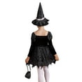 thumbnail image 5 of Zaldita Girls Witch Costume Halloween Party Dress up Sequins Long Sleeve Tutu Dress with Hat Candy Black 16, 5 of 7