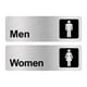 thumbnail image 4 of Señal de identificación de inodoro, placas de puerta, señal de baño para hombres y mujeres, indicador de baño para oficina Co, 4 of 9