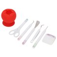 thumbnail image 1 of Craft Tools Set, Accurate Cutting Grip Function DIY Production Vinyl Weeding Tools Set    For Cameos For Silhouettes For Lettering Red, 1 of 8