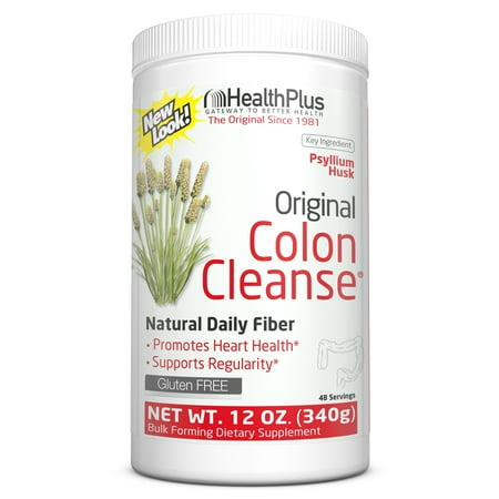 Health Plus Original Colon Cleanse Psyllium Husk 12 oz (Pack of 6)