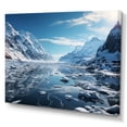 thumbnail image 2 of Designart "Frozen Eternity Blue Glacier painting" Landscapes Wall Decor, 2 of 5