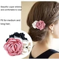 thumbnail image 3 of 3pcs Pearl Rhinestone Rose Flower Hair Bows Elastics Bands Hair Ties Pearl Hair Bands Ponytail Holder Elastic Hair Scrunchies Hair Accessories Jewelry Rubber Band for Women Girls, 3 of 4