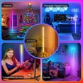thumbnail image 2 of 2PCS Lampara de Piso Inteligente RGB, L&aacute;mpara de Pie Bluetooth 16 Millones Colores, Lampara de Pie LED Luz, App y Control Remoto, Cambia al Ritmo de la M&uacute;sica, Para Salas de Game, 2 of 7