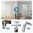thumbnail image 6 of Urbanest Oval Designer Single Curtain Rod – Decorative Metal Finials, 5/8" Diamter Drapery Hardware Set Window Treatments, 48" to 84", Antique Silver/Pewter, 6 of 6