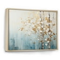 thumbnail image 2 of Designart "Blue And Gold Minimalist Forest I" Forest Floater Framed Wall Art Prints, 2 of 5