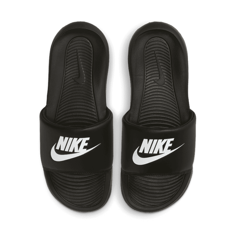 Nike kawa slide women's black and white best sale