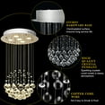thumbnail image 3 of Patiojoy Modern Crystal Chandelier Flush Mount Ceiling Light with Crystal Balls, 3 of 6