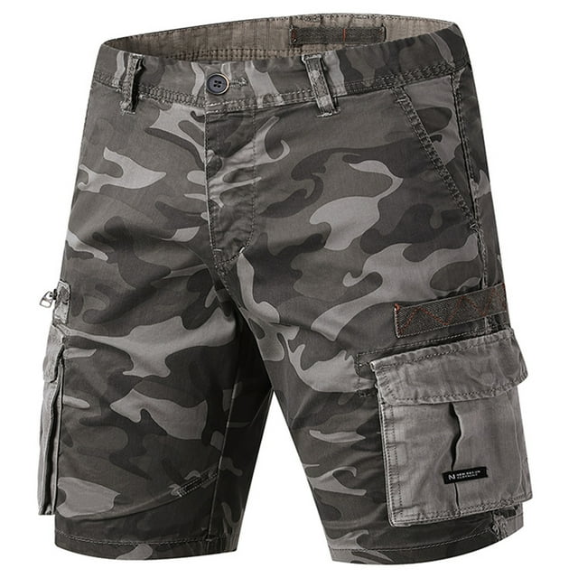 KIHOUT Shorts Cargo de Randonnée pour Hommes Stretch Légers Shorts de Travail Extérieurs avec Multi-Poches pour Camping Voyage