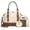 Tan, variant on Wrangler 3Pcs Doctor Bag Sets for Women Top-Handle Satchel Bag with Cell Phone Handbags & Coin Purse, Brown