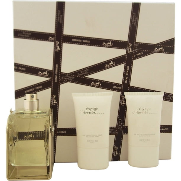 Hermes Voyage D'Hermes by Hermes for Unisex 3 Pc Gift Set 3.3oz EDT