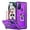 Purple, variant on LeYi Heavy Duty Back Cover Cell Phone Case with Metal Kickstand for Motorola Moto G Play 2024, Black