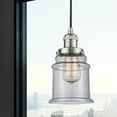 thumbnail image 2 of 201C-BK-G184 Innovations Lighting Canton - 1 Light Cord Hung Mini Pendant In Industrial Style-10 Inches Tall and 6 Inches Wide-Matte Black, 2 of 7