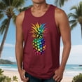 thumbnail image 2 of Casual Tops de Verano de la Moda de los Hombres sin Mangas Impreso Cuello Redondo, Camisa Ligera Y Cómoda para Diario, 2 of 5