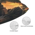 thumbnail image 3 of Fotbe Sunset Meditating Doberman Funda de Almohada Decorativa Estilo Occidental, Lujo en Algodón, Fundas para Almohadas King, Cojín Estampado para Decoración del Hogar-20"x30", 3 of 6