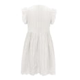 thumbnail image 3 of Ketyyh-chn99 Robes d'Invitée de Mariage pour Femmes Grande Taille Robe d'Été Robes pour Femmes à Manches Longues Robe Longue Confortable Blanc, TG, 3 of 4