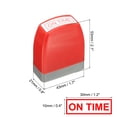 thumbnail image 2 of On Time Notice Stamp Self Inking, Red Ink Office Stamps Pre Inked Message Stamp Refillable Business Stamp, Red, 2 of 6