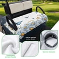 thumbnail image 5 of Golf Cart Seat Covers for 2 Seater,White Daisy Blossom Microfiber Cart Seat Towel Blanket,Spring Graden Floral Butterflies Absorbent Breathable Non Slip Bench Seats Protector for Golf Course 51"x31", 5 of 9