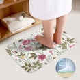 thumbnail image 3 of Roses Butterfly Bathroom Rugs Set 2 Pieces, Bathroom Set - Quick Drying Bath Mat And U-Shaped Toilet Rug, Water Absorbent Bath Carpet For Bedroom Floor Living Room, Machine Washable, 3 of 6