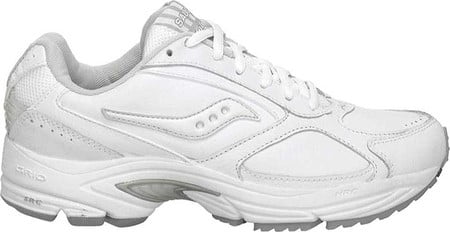 Saucony Mens Grid Omni Walking Shoe,White/Silver,10 M