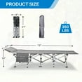 thumbnail image 3 of Betcozy Camping Cot, Portable Folding Bed Cot for Rest, 1200D Double Layer Oxford, Gray, 3 of 7