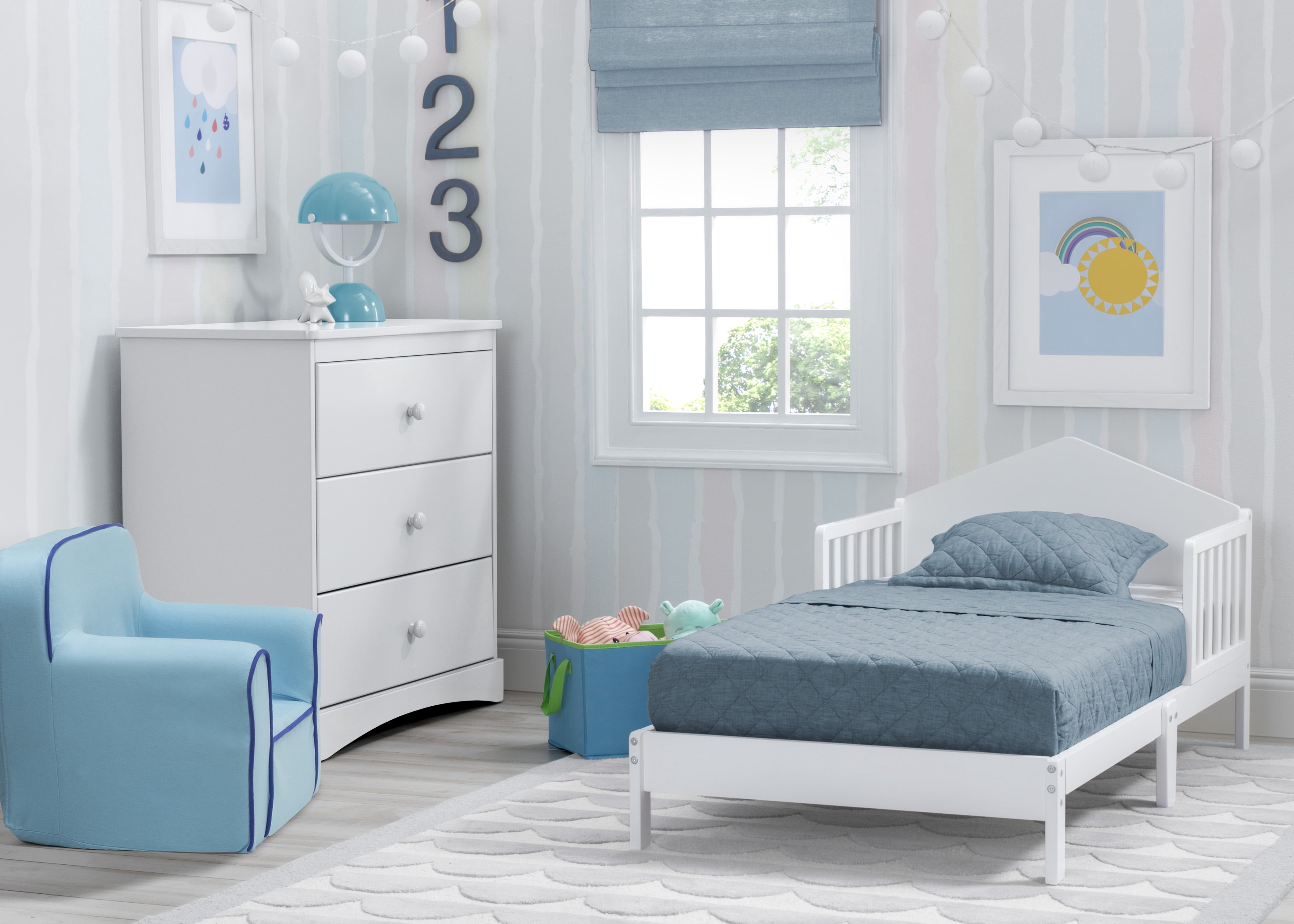 Delta Children Homestead Toddler Bed, Greenguard Gold Certified, Bianca White