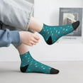 thumbnail image 4 of Salouo Funny Cat Blue Pattern Unisex Middle Tube Socks,Middle-Finger Knee High Socks Over The Calf Tube Stocking Crew Stockings for Women and Men Tube Socks, 4 of 8
