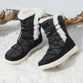 thumbnail image 4 of BURUDANI Women's Faux Lace-Up Winter Snow Boots, 4 of 6