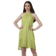 thumbnail image 1 of Moomaya Halter Neck Plus Size Tunic Rayon Sleeveless Tank Top Mini T-Shirt Dress, 1 of 4
