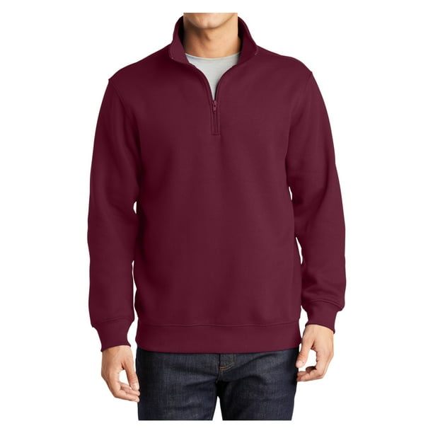 Mens Maroon Quarter Zip