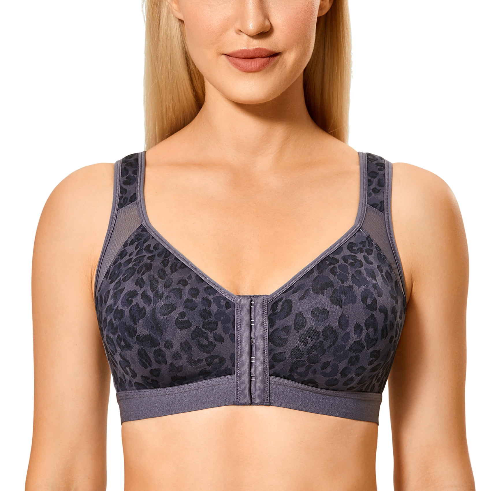 DELIMIRA Women's Front Closure Posture Wireless Back Support Full Coverage Bra - Walmart.com