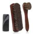 thumbnail image 1 of Kit de cepillos para zapatos Loreviessa, 100% pelo de caballo con cuidado de cuero, 1 of 8
