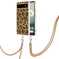 thumbnail image 2 of for Google Pixel 6a Crossbody Strap Phone Case, Anti-Fall Pattern Clear Design Transparent Soft & Flexible TPU Drop and Shockproof Protective Cover with Adjustable Nylon Neck Strap, Leopard, 2 of 7