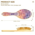 thumbnail image 3 of JSTEL Gradient Mandala Hair Brush for Women Men Natural Wood Detangler Brushes for All Hair Types Hairbrush for Wet & Dry, 3 of 7