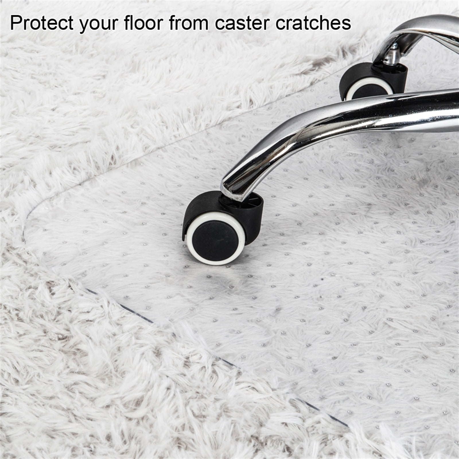Transparent PVC Floor Protection Mat, Anti Scratch Chair Mat with Nail, Durable Clear Floor Mat, Smooth Glide Desk Chair Mat, Suitable for Tiles Concrete Floors Carpets Home Office Use