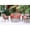 Red, variant on Jeco 5 Piece Resin Wicker Outdoor Patio Conversation Set in Honey