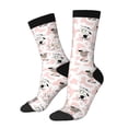 thumbnail image 1 of Fotbe Cute Cartoon Cows Calcetas Largas con Estampado para Hombre y Mujer – Calcetas de Compresión Transpirables y Elásticas, Viajar y Uso Diario Talla 5-11, 1 of 6