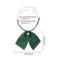 thumbnail image 2 of Corbata de lazo de doble capa ajustable de satén para camisa de uniforme para mujeres Inspire Chic, verde oscuro, talla única, 2 of 5
