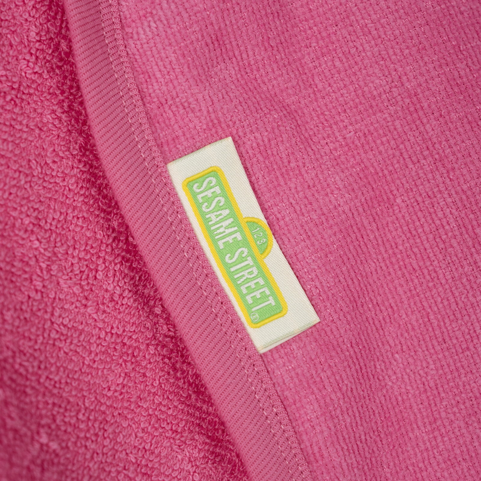 Sesame Street Baby Boys' Cotton Character Hooded Towel with Corner Pockets Pink Abby Cadabby