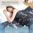 thumbnail image 2 of ALANDA Cooling Blanket King Tie Dye, Double-Sided [Cooling/Cotton] Soft Breathable Lightweight Summer Blanket for Bed Sofa Travel Adult Kids Hot Sleeper Black 90" x 108", 2 of 7