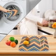thumbnail image 3 of Yayeee Dish Drying Mat for Kitchen Counter 18" x 24" Microfiber Super Absorbent Coffee Decorative Pad, Orange Geometric, 3 of 9