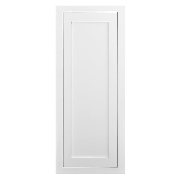 21" Wide 39" Tall 14" Deep Wall Cabinet Snow White Inset Shaker - Single Door