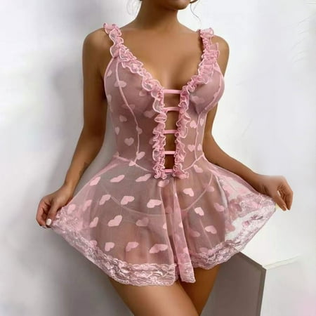 

KEY BANG Women s Fashion Sexy Lace Printing Sling Underwear Nightdress