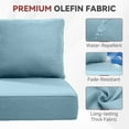 thumbnail image 5 of Gymojoy 24 in. x 24 in. x 6 in.Deep Seat Cushion Set, Olefin 4-Piece Deep Seating Outdoor Replacement Lounge Chair loveseat Sofa Cushion in Babyblue, 5 of 6