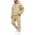 thumbnail image 4 of 2 Piece Tracksuit for Men Ghalytn Hoodie and Jogger Pants Set - Casual Fleece Sweat Outfit, 4 of 9