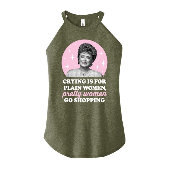 Golden Girls - Crying Is For Plain Women - Juniors High Neck Tank Top